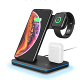 Z5 Split 3 in 1 Multi-function Fast Wireless Charger for Mobile Phone Headset Smart Watch Wireless Charger white