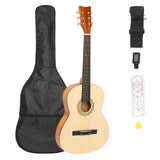 38 inch Folk Guitar with Bag & Board &Belt & Liquid Crystal Tuner & Strings Set **