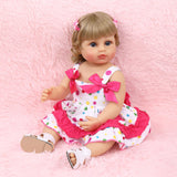 All-Plastic Simulation Doll: 22 Inches Cute Polka Dot Skirt