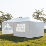 3 x 6m Six Sides Two Doors Waterproof Tent with Spiral Tubes White **