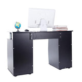 MDF Portable 1pc Door with 3pcs Drawers Computer Desk Black