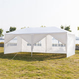 3 x 6m Six Sides Two Doors Waterproof Tent with Spiral Tubes White **