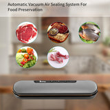 Zokop V69 Portable Food Vacuum Sealer Machine for Food Saver Storage with Magnets and 10 Bags Silver Gray *