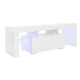 Elegant Household Decoration LED TV Cabinet with Single Drawer White