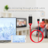 To HDMI 1080P TV Adapter Cable HD for Samsung Galaxy S7 / S8 / S8 Plus red