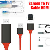 To HDMI 1080P TV Adapter Cable HD for Samsung Galaxy S7 / S8 / S8 Plus red