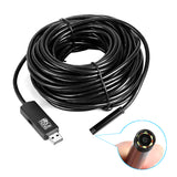 High Resolution Endoscope - IP66 Rating, 6 LED Lights, 1300??1200 Video Resolution, 15 Meter Long Cable, USB 2.0