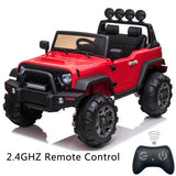 Kids Ride On 12V Car SUV/Jeep MP3 player 2.4GHZ Remote Control with colorful LED Lights - Red **