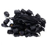 S14 24pcs Light Bulb Outdoor Yard Lamp String Light with Black Lamp Wire **