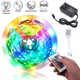 Plastic 300-LED SMD3528 24W RGB IR44 Light Strip Set with IR Remote Controller (White Lamp Plate) **