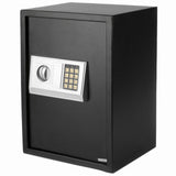 E50EA Home Business Security Keypad Lock Electronic Digital Steel Safe Black Box & Silver Gray **