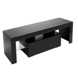 Elegant Household Decoration LED TV Cabinet with Single Drawer Black