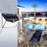 208 LED Solar Power Light PIR Motion Sensor Security Outdoor Garden Wall Lamp US **