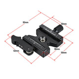 CL-50LS Aluminum Alloy Quick Release Clamp for Arca Swiss Plate Tripod black