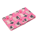 For Samsung T510/T515 Laptop Protective Case with Front Snap Cute Cartoon Color Painted Smart Stay PU Cover  Pink flower