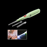 Lighted Earwax Removal or Tonsil Stone Remover Ear Cleaning Tool with Three Adapters Tips - Green