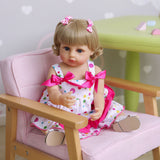 All-Plastic Simulation Doll: 22 Inches Cute Polka Dot Skirt