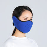 Winter Outdoor Ski Mask Cycling Warm Riding Mask Headgear Windproof Mask Ear Mask sapphire_Free size