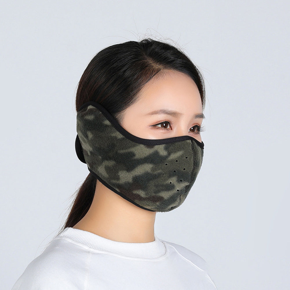 Winter Outdoor Ski Mask Cycling Warm Riding Mask Headgear Windproof Mask Ear Mask Camouflage_Free size