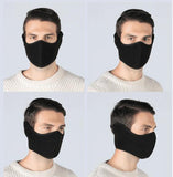 Winter Outdoor Ski Mask Cycling Warm Riding Mask Headgear Windproof Mask Ear Mask black_Free size