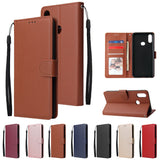 For Samsung A10S A20S Cellphone Cover Mobile Phone Shell Buckle Closure Cards Slots PU Leather Smart Shell with Wallet Overall Protection red