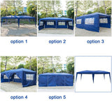 3 x 6m Four Windows Practical Waterproof Folding Tent Blue