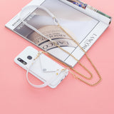 For HUAWEI P20/ P20 Lite/P20 Pro Mobile Phone Cover with Pu Leather Card Holder + Hand Rope + Straddle Rope white