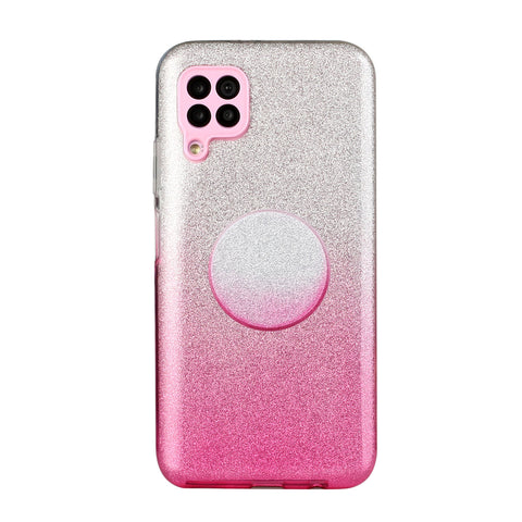 for HUAWEI P20 LITE/P30 LITE/P40 LITE/Nova6SE/Nova 7i Phone Case Gradient Color Glitter Powder Phone Cover with Airbag Bracket Pink