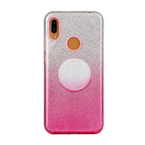 for HUAWEI P20 LITE/P30 LITE/P40 LITE/Nova6SE/Nova 7i Phone Case Gradient Color Glitter Powder Phone Cover with Airbag Bracket Pink