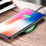 Qi Wireless USB Fast Charging Charger for Phone X XR 11pro Max QC3.0 10W Samsung S9 S8 Note 9 S10 Silver