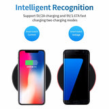 Qi Wireless USB Fast Charging Charger for Phone X XR 11pro Max QC3.0 10W Samsung S9 S8 Note 9 S10 black