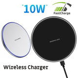 Qi Wireless Charger Fast Charging Pad for iPhone 8 X XS XR Samsung Galaxy S7 S8 S9 S10 black