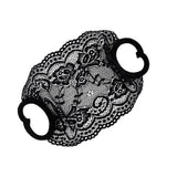 Women Mask Lace Embroidery Floral Dust-proof Anti-fog Single-layer Mask Travel Protection Black _One size