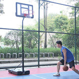 Basketball Hoop PVC Transparent Backboard with Adjustable Height 7ft - 8.5ft