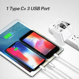 4-port USB Charger Type C Quick Charge Led Display QC3.0 Portable Charger for Moblie Phone Tablet AU Plug