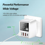 4-port USB Charger Type C Quick Charge Led Display QC3.0 Portable Charger for Moblie Phone Tablet AU Plug