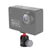 VELEDGE 360ø Rotatable Mini Gimbal Tripod Ball Head Mount with 3/8""to 1/4""Adapter black red