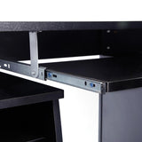 MDF Portable 1pc Door with 3pcs Drawers Computer Desk Black