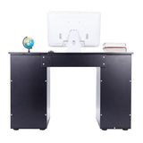 MDF Portable 1pc Door with 3pcs Drawers Computer Desk Black