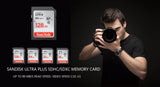 SanDisk Ultra SD Card 16GB SDXC Class10 Memory Card C10 R80mb/s USH-1 Support for Camera