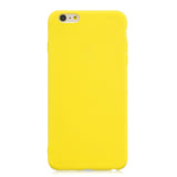 for iPhone 6/6S Lovely Candy Color Matte TPU Anti-scratch Non-slip Protective Cover Back Case yellow