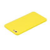 for iPhone 6/6S Lovely Candy Color Matte TPU Anti-scratch Non-slip Protective Cover Back Case yellow