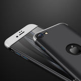 For Iphone SE 2020 360Dgree Full Protection Phone Case Protector Shockproof PC Phone Back Cover Silver Black Silver