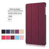 For Samsung Tab A 10.1 2019 T510 t515 Tablet PC Protective Case Flip Type rose Red