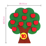 DIY Felt Handmade Digital Pairing Apple Tree Learn Identify Number Nonwovens Materials Kindergarten Area Material Pack Felt Tree