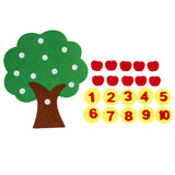 DIY Felt Handmade Digital Pairing Apple Tree Learn Identify Number Nonwovens Materials Kindergarten Area Material Pack Felt Tree