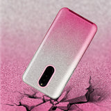 For XIAOMI CC9E/A3/10/10 PRO/K20/K20 pro Phone Case Gradient Color Glitter Powder Phone Cover with Airbag Bracket Pink