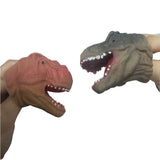 Children Silicone Funny Simulation Doll Puppet Mold Finger Toys Grey Tyrannosaurus Rex