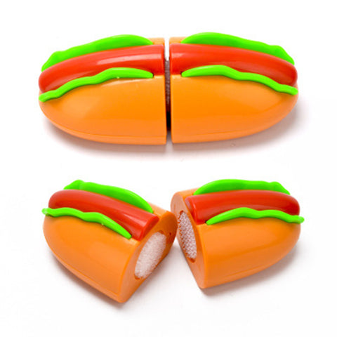 Children Cute Pretend Play Simulation Fruit Vegetable Set for Kids   Ham bread