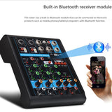 Professional 4-Channel Small Bluetooth Mixer with Reverb Effect for Home Karaoke USB Live Stage Karaoke Performance  EU plug